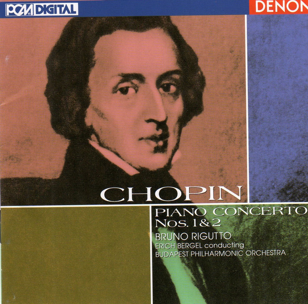 Chopin: Piano Concertos Nos. 1 & 2 by Bruno Rigutto, Erich Bergel & Budapest Philharmonic Orchestra album cover