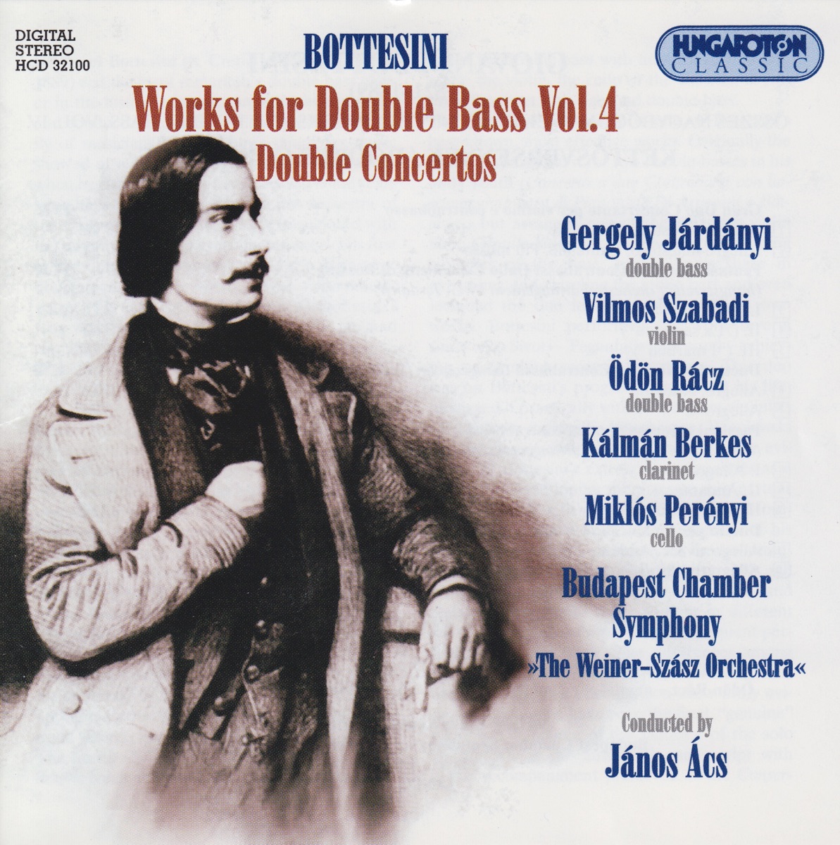 Works for Doubla Bass Vol.4, Double Concertos by Gergely Járdányi, Vilmos Szabadi, Odon Racz, Kálmán Berkes, Mikos Perenyi & János Ács album cover