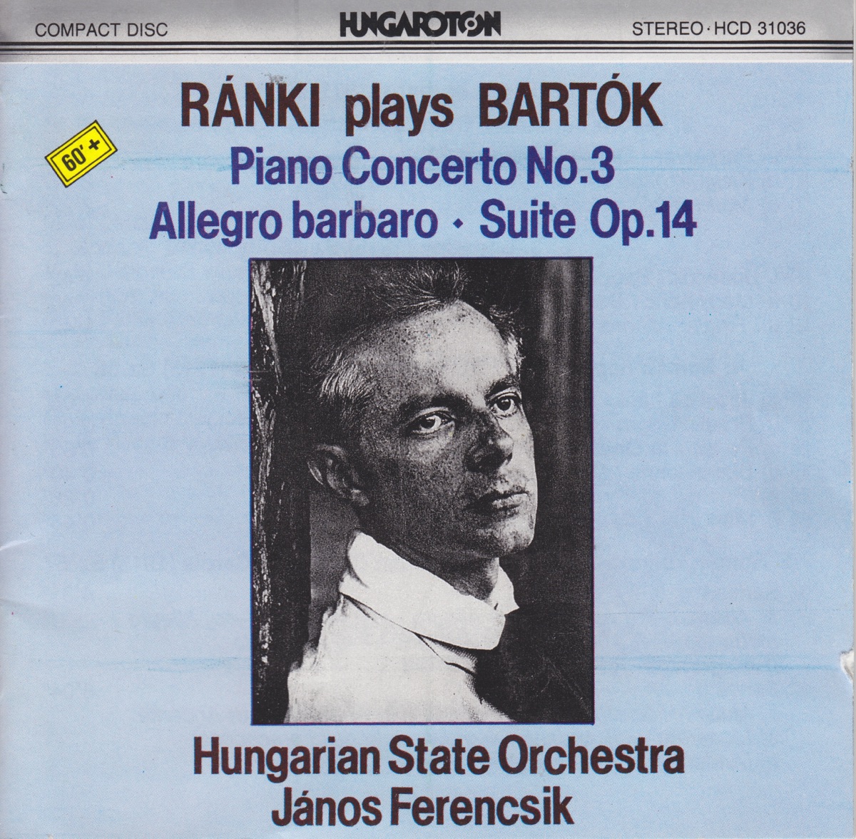 Ránki Plays Bartók by Dezsö Ránki, Hungarian State Orchestra & János Ferencsik album cover
