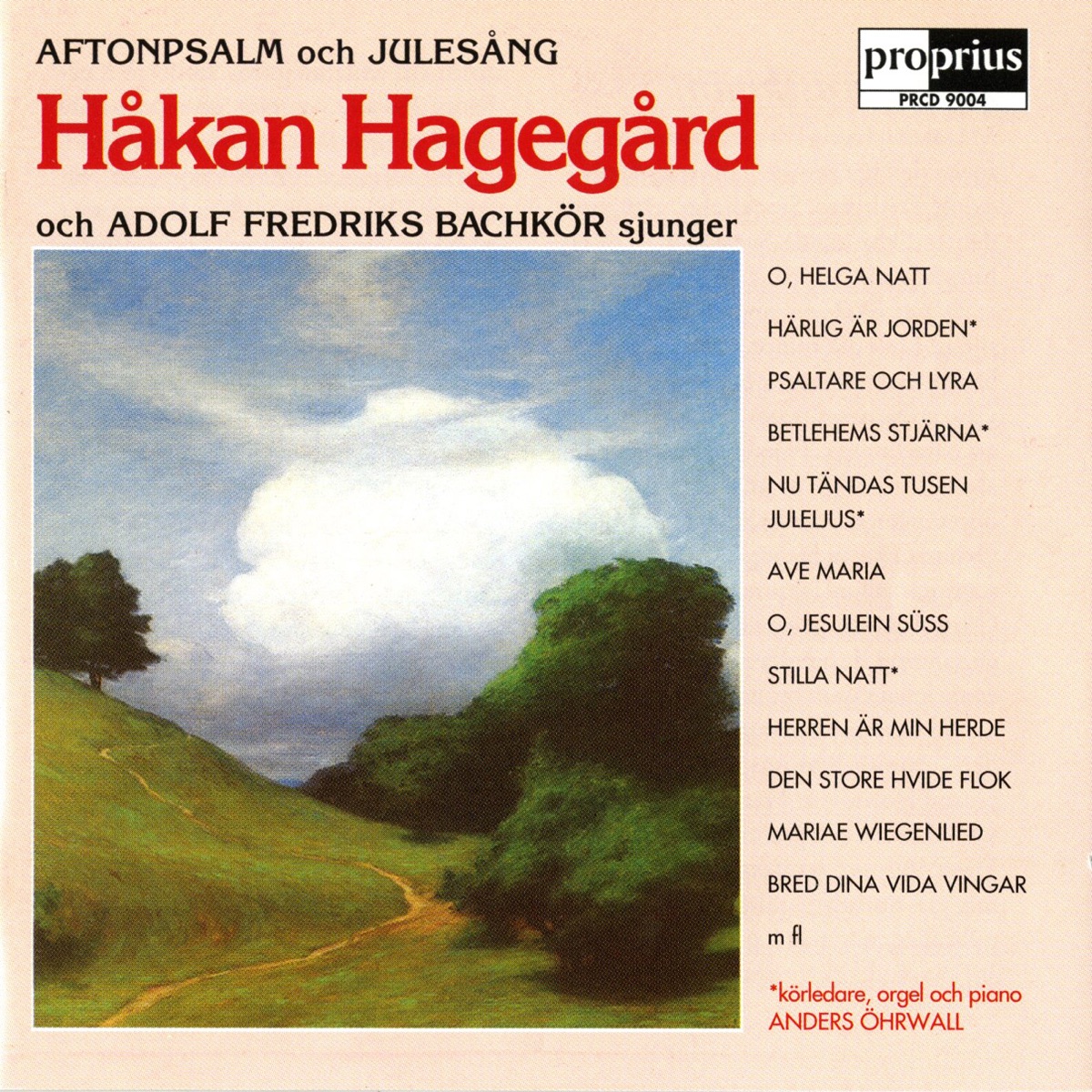 Aftonpsalm och Julesang by Håkan Hagegård, Anders Öhrwall & Stockholm Bach Choir album cover