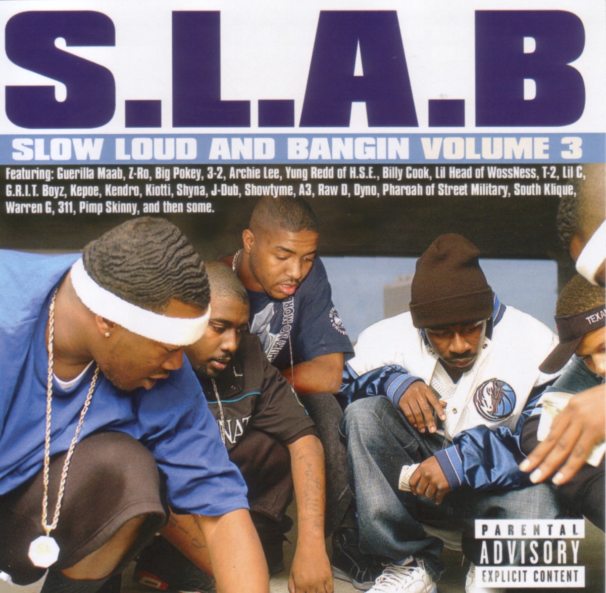 S.L.A.B., Vol. 3 by Boss, Dougie D, Jay'ton, Lil B & Trae tha Truth album cover