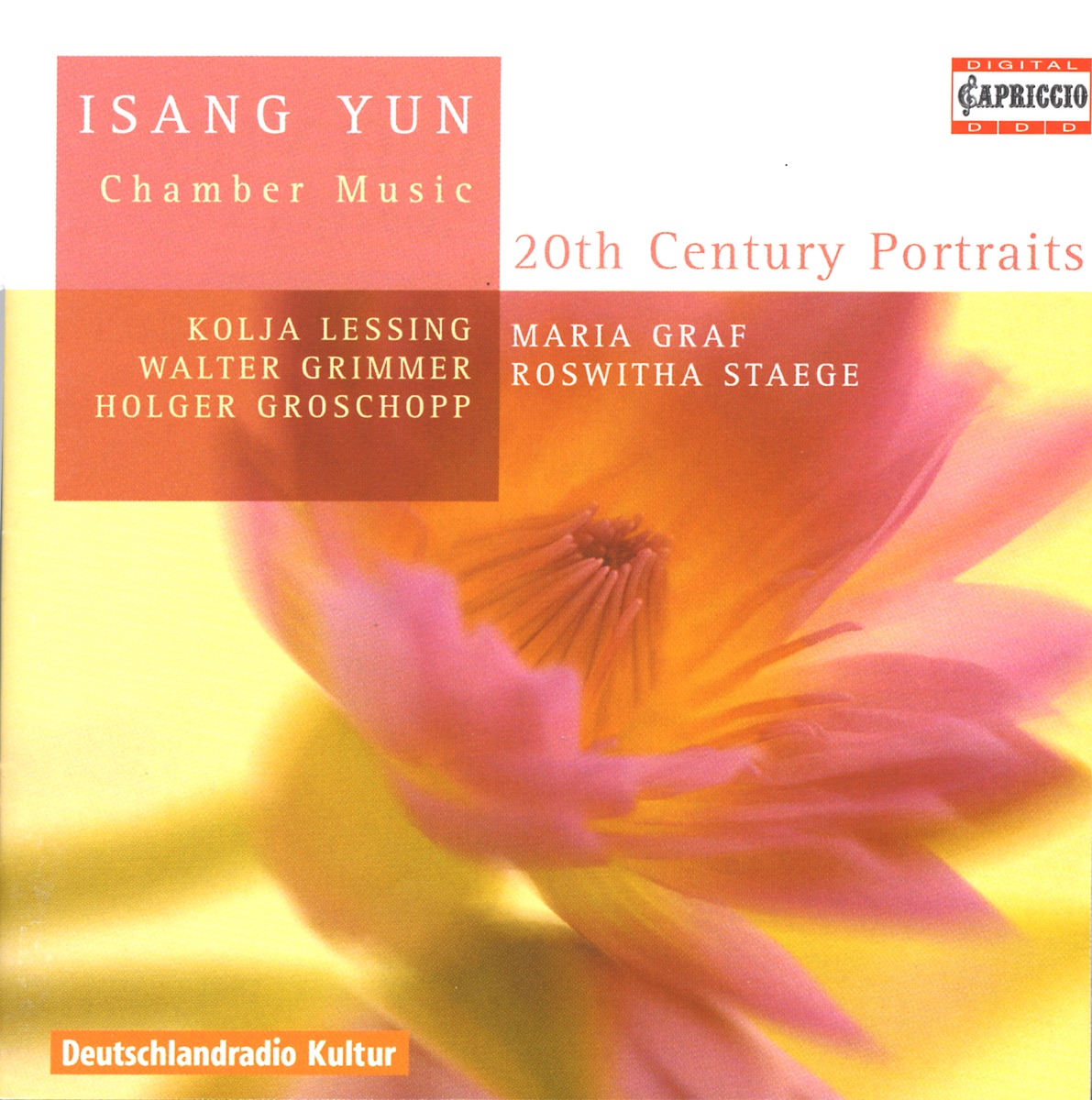 Yun: Chamber Music - Novelette, Piano Trio, Duo for Cello and Harp & Violin Sonata by Maria Graf, Kolja Lessing & Walter Grimmer album cover