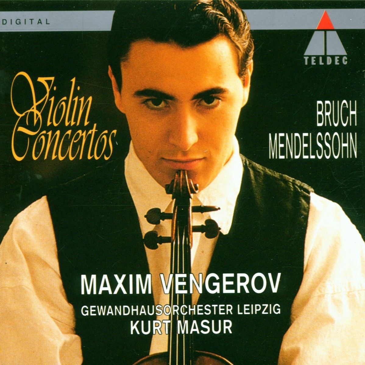 Bruch & Mendelssohn: Violin Concertos by Kurt Masur, Gewandhausorchester Leipzig & Maxim Vengerov album cover
