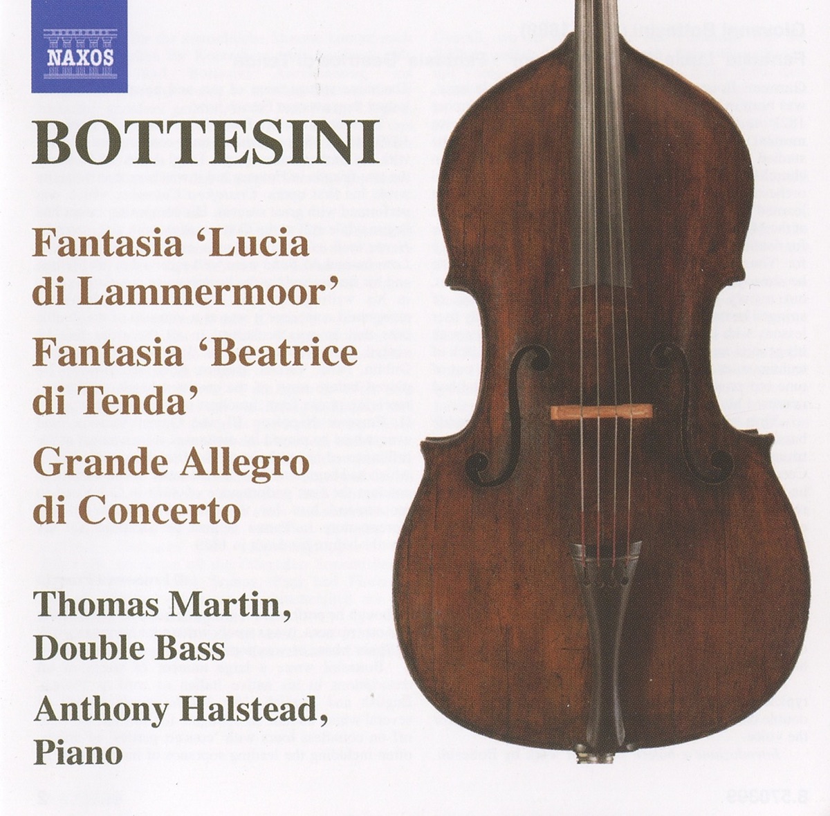 The Bottesini Collection, Vol. 3 by Thomas Martin album cover