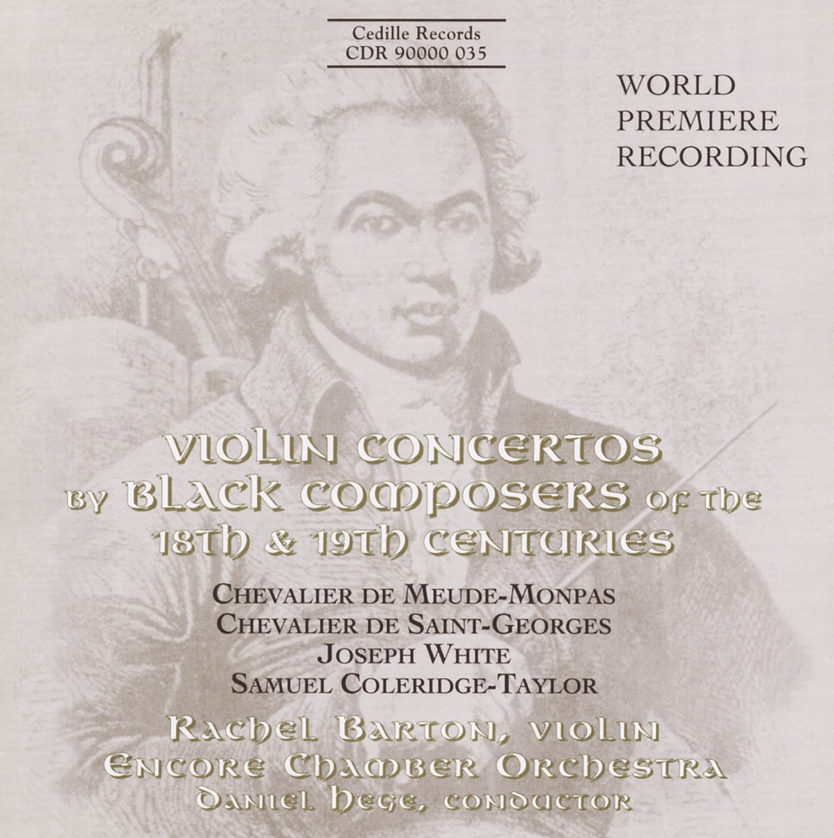 Meude-Monpas - Saint-Georges - White - Coleridge-Taylor: Violin Concertos By Black Composers by Rachel Barton Pine, Encore Chamber Orchestra & Daniel Hege album cover