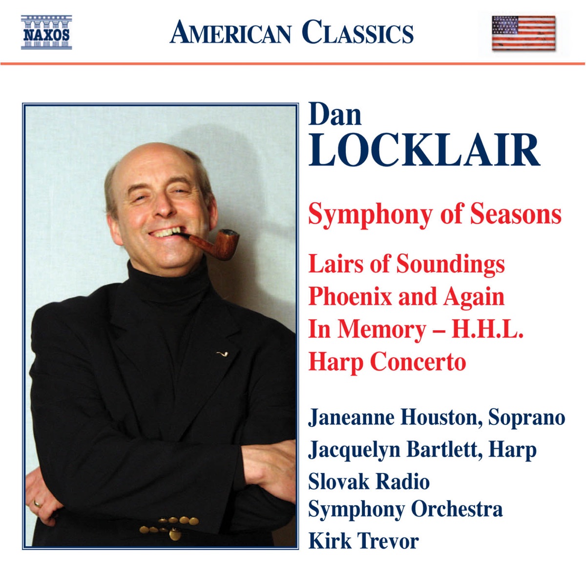 Locklair: Symphony of Seasons, Harp Concerto, Lairs of Soundings by Jacquelyn Bartlett, Janeanne Houston & Kirk Trevor album cover
