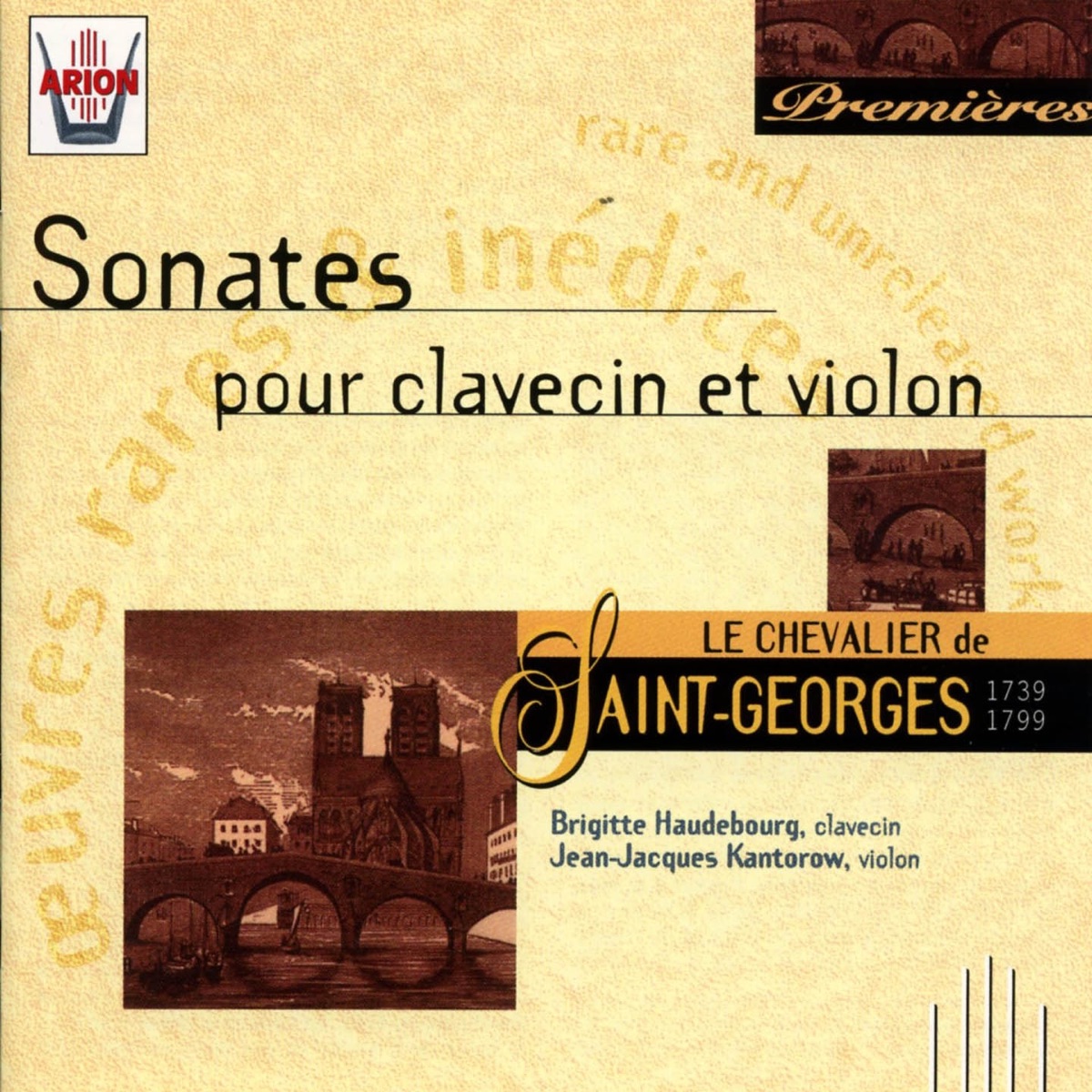 Saint-Georges : Sonates pour clavecin et violon by Brigitte Haudebourg & Jean-Jacques Kantorow album cover