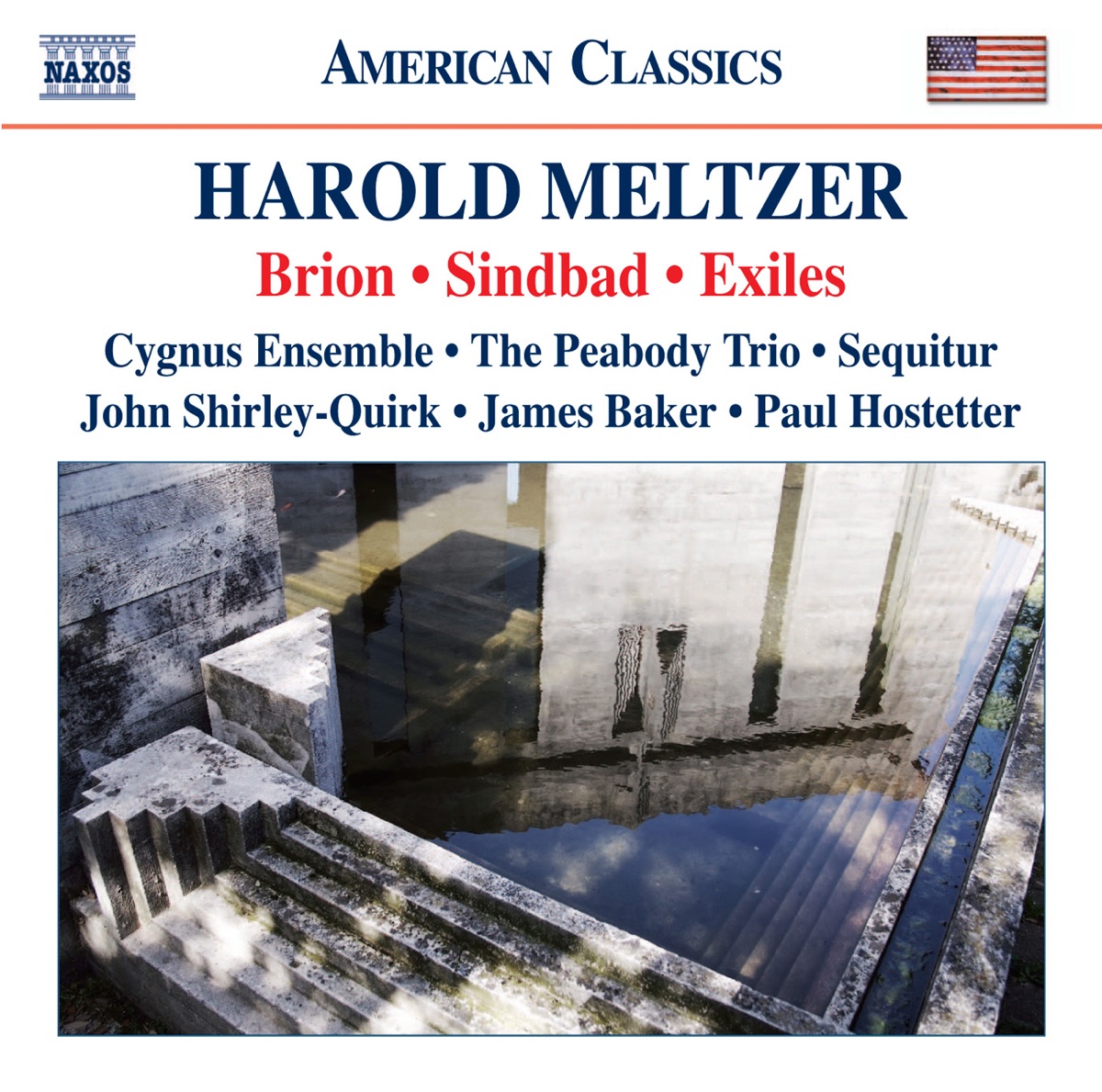 Meltzer: Brion - Sindbad - Exiles by Cygnus Ensemble, James Baker, Gregory Hesselink, Elizabeth Farnum, John Shirley-Quirk, Peabody Trio, Richard Lalli, Paul Hostetter & Sequitur album cover