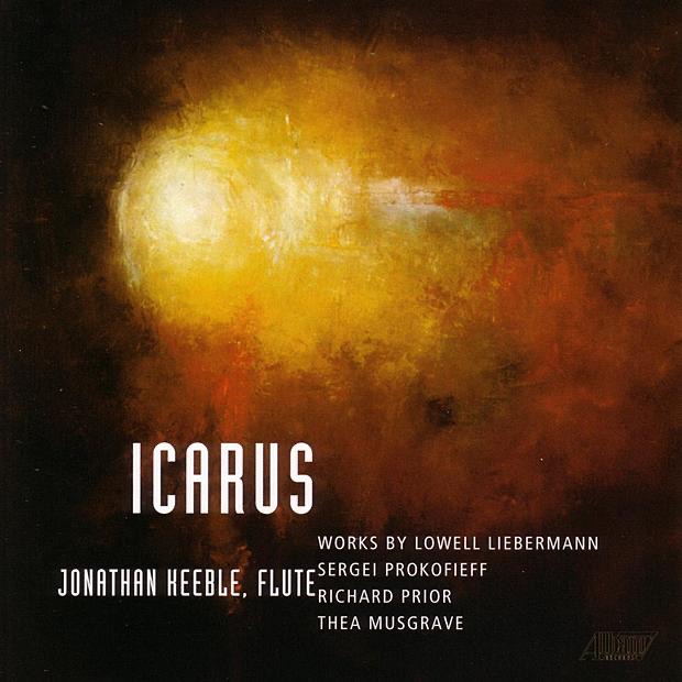 Icarus - Works by Lowell Liebermann, Sergei Prokofiev, Richard Prior, and Thea Musgrave by Jonathan Keeble album cover