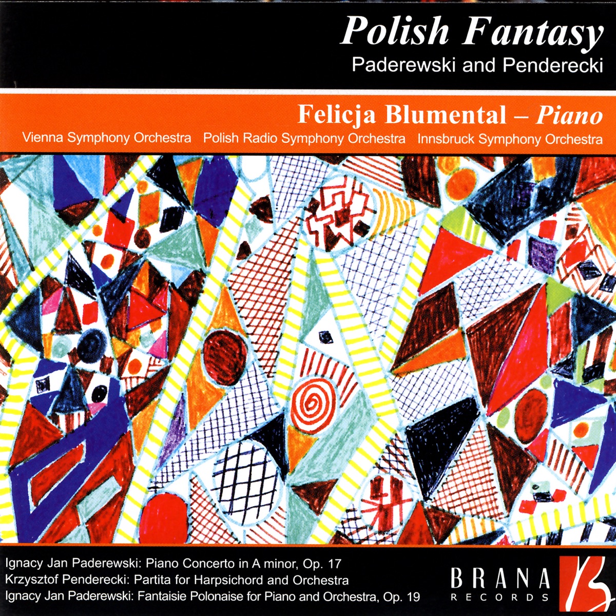 Polish Fantasy: Paderewski and Pendrecki by Felicja Blumental album cover
