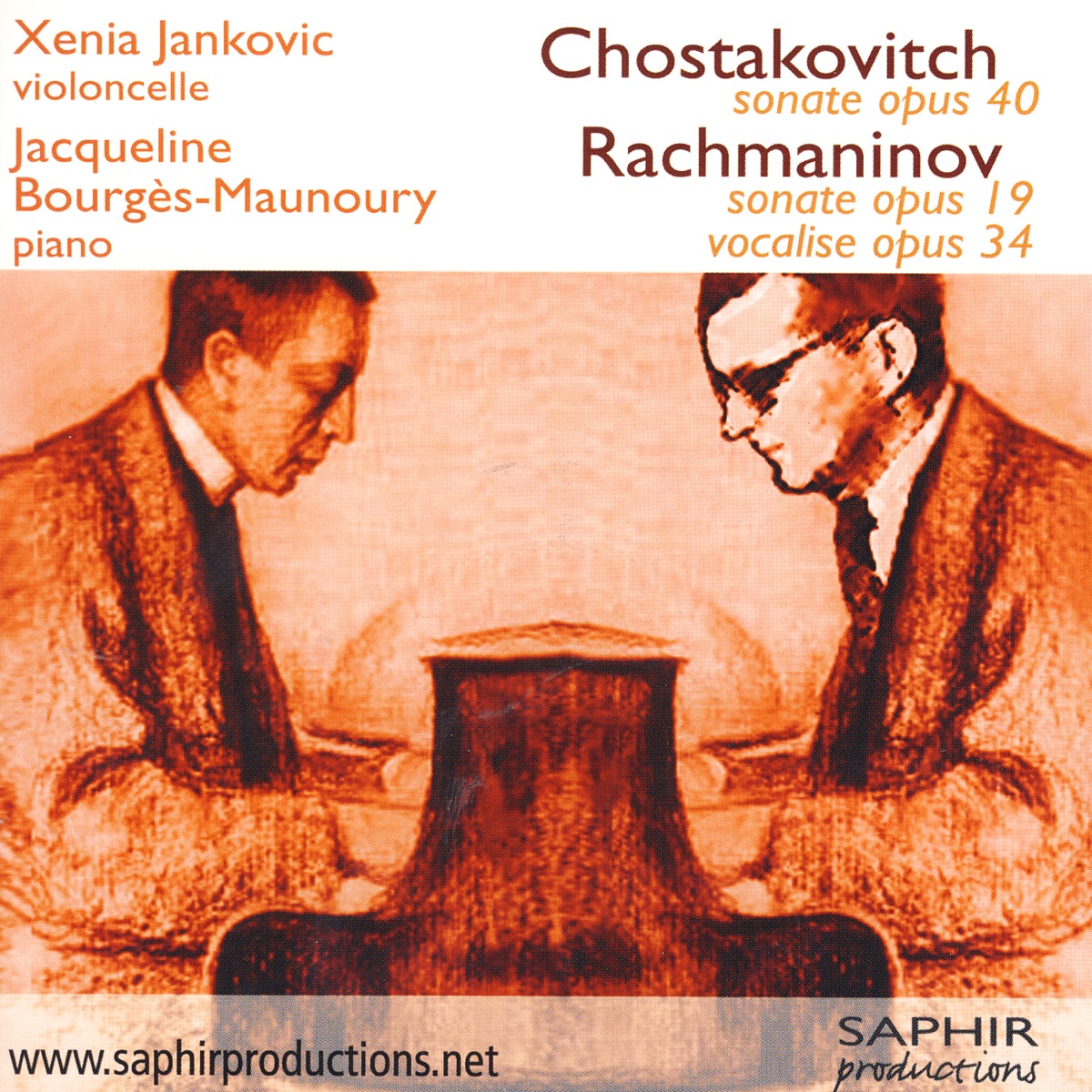 Chostakovich/Rachmaninov by Xenia Jankovic & Jacqueline Bourgès-Manoury album cover