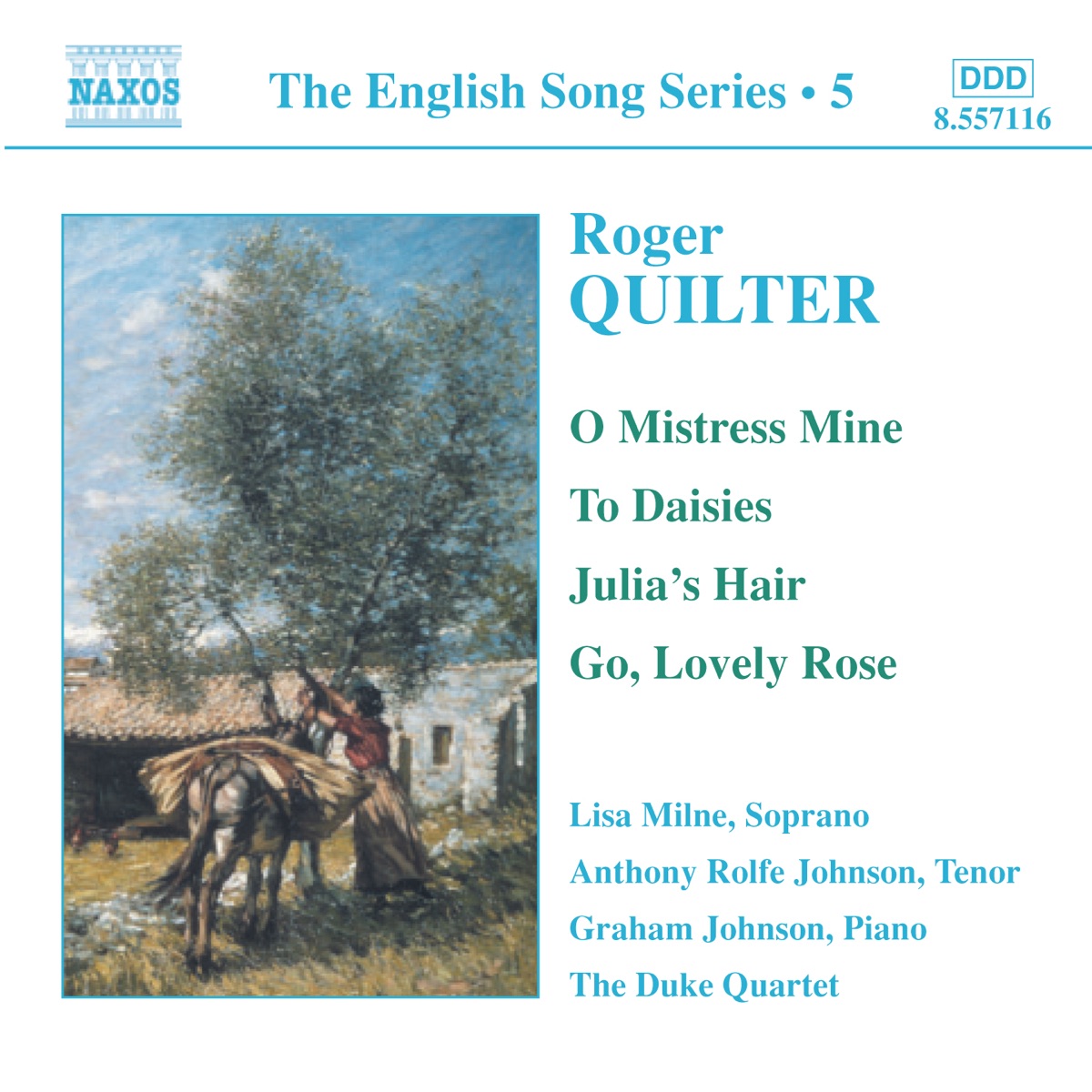 Quilter: Songs (English Song, Vol. 5) by Graham Johnson, Anthony Rolfe Johnson, Lisa Milne, Louisa Fuller, Ivan McCready & The Duke Quartet album cover