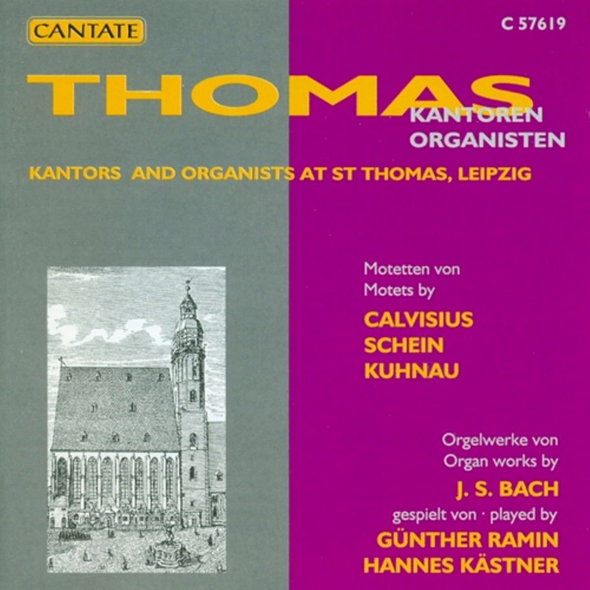 Kantors and Organists at St. Thomas, Leipzig by Rudolf Mauersberger, Dresden Kreuzchor, Stuttgart Hymnus Boys Choir, Gerhard Wilhelm, Günther Ramin, Hans Thamm, Windsbacher Boys Choir & Hannes Kästner album cover