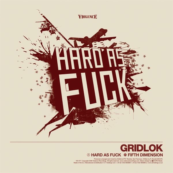 Hard As F**k / Fifth Dimension - Single by Gridlok album cover