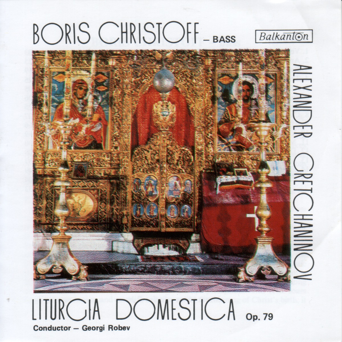 Gretchaninov: Liturgia Domestica, Op. 79 by Boris Christoff album cover