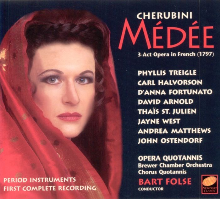 Cherubini: Médée (3-Act Opera in French (1797)) by Bart Folse, Brewer Chamber Orchestra, Carl Halvorson & D'Anna Fortunato album cover