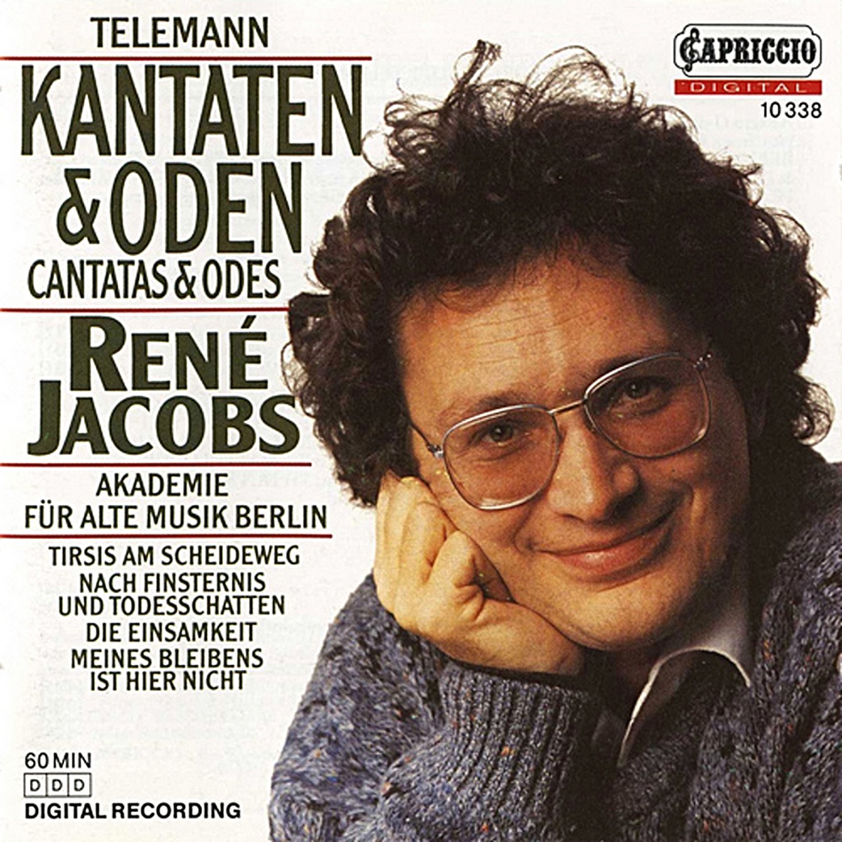 Telemann, G.P.: Cantatas and Odes by Akademie für Alte Musik Berlin, René Jacobs & Raphael Alpermann album cover