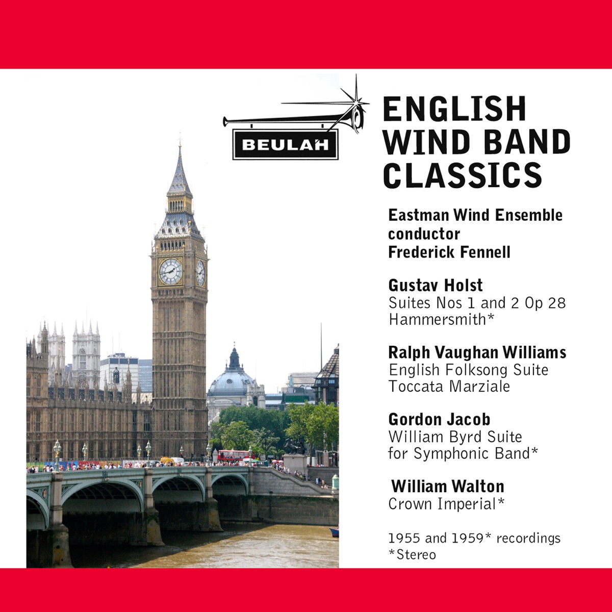 English Wind Band Classics by Eastman Wind Ensemble album cover