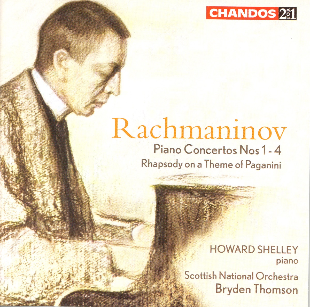 Rachmaninov: Piano Concertos Nos. 1-4 - Rhapsody On a Theme of Paganini by Howard Shelley & Royal Scottish National Orchestra album cover