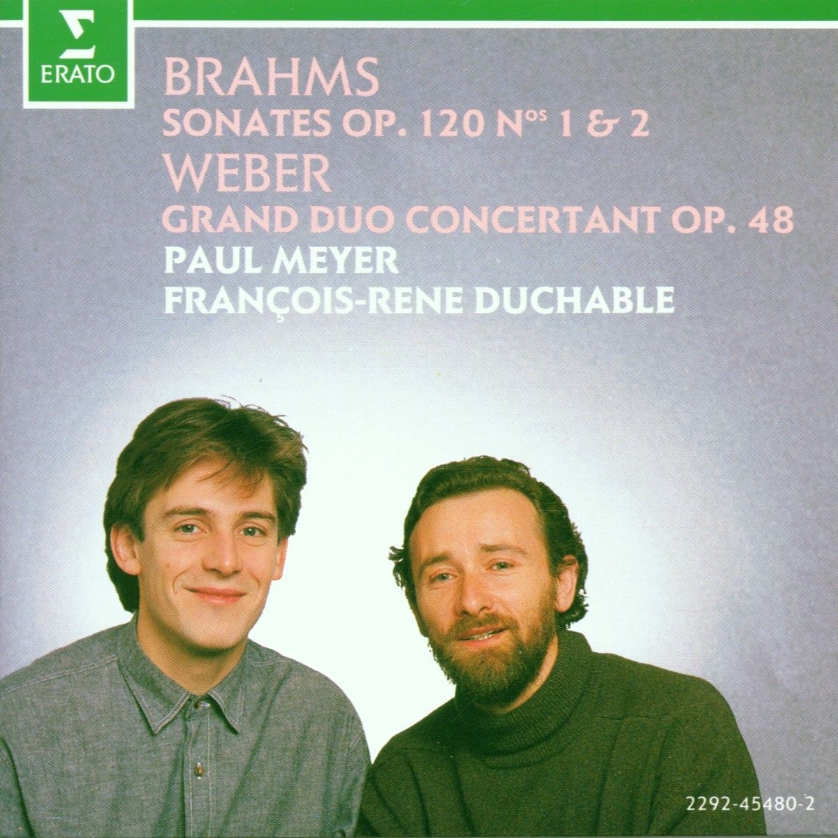 Brahms: Clarinet Sonatas & Weber: Grand duo concertant by François-René Duchâble & Paul Meyer album cover