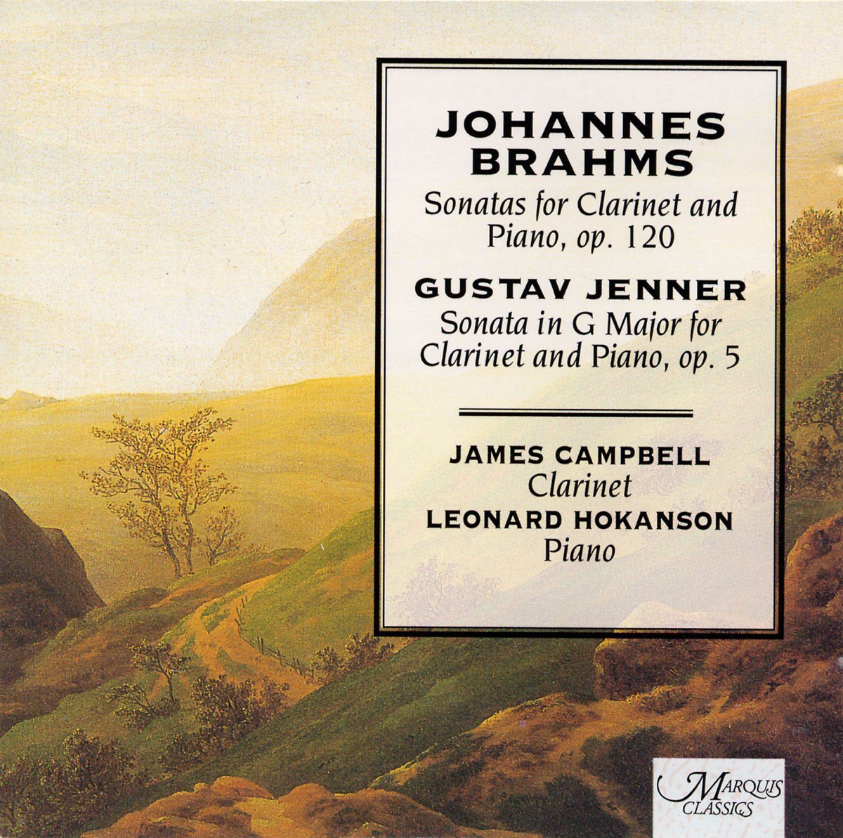 Brahms and Jenner: Works for Clarinet by James Campbell & Leonard Hokanson album cover
