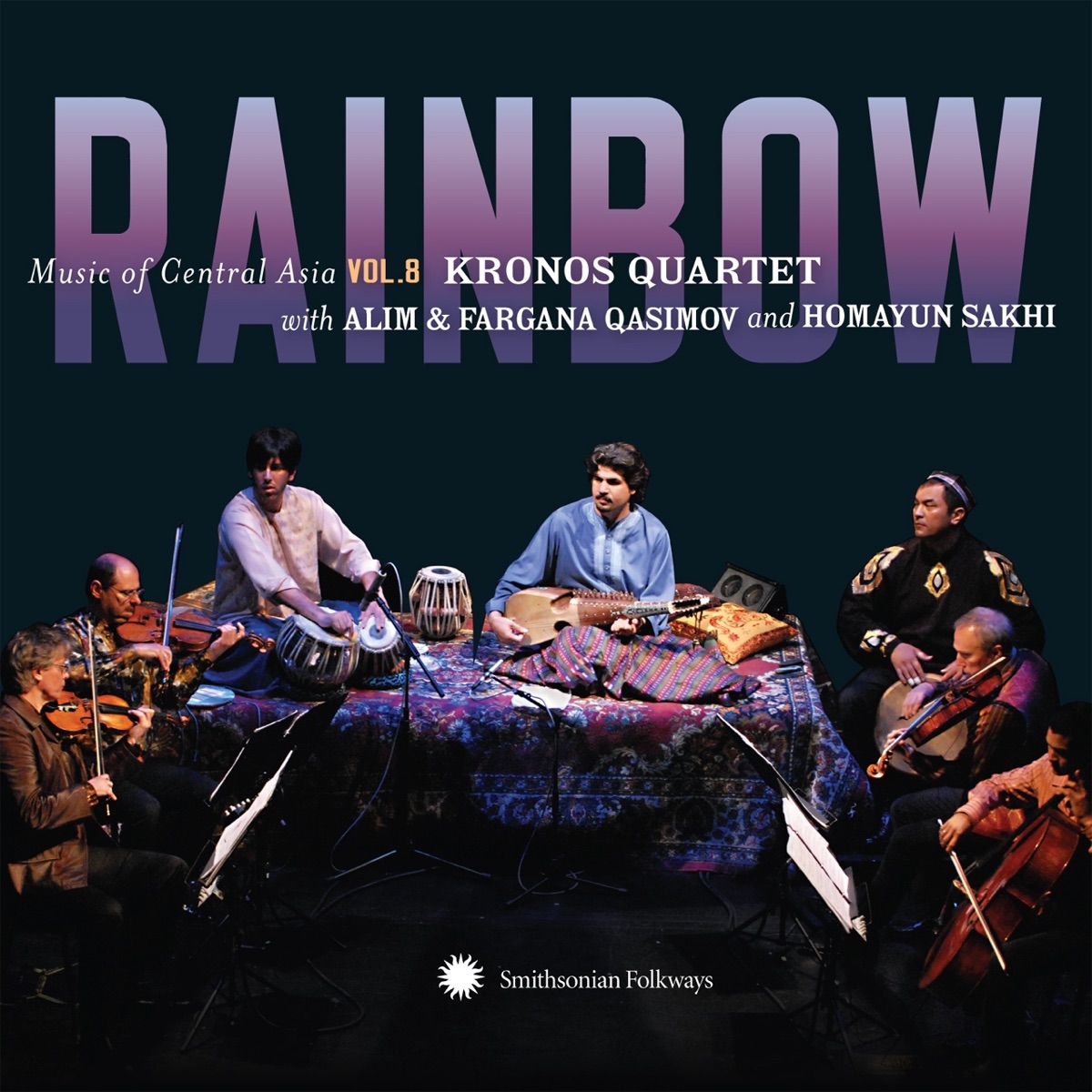 Music of Central Asia, Vol. 8: Rainbow (with Alim & Fargana Qasimov & Homayun Sakhi) [Audio Version] by Kronos Quartet album cover