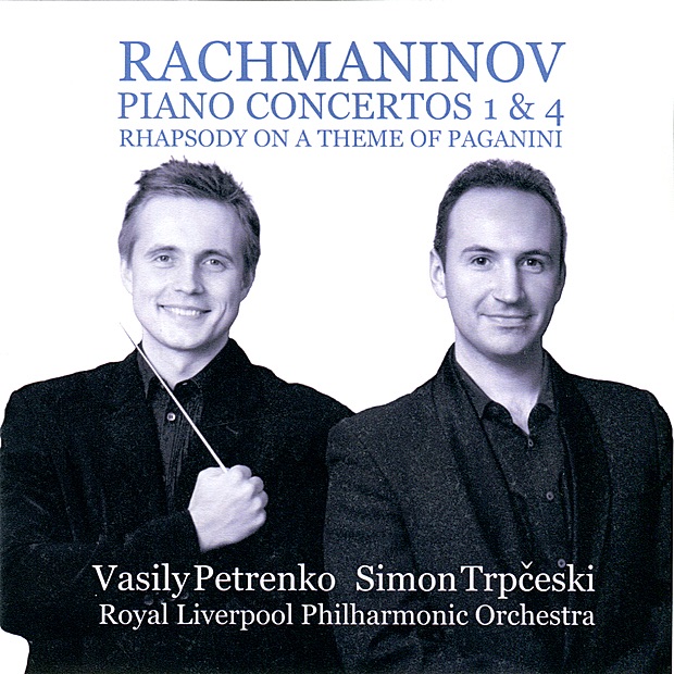 Rachmaninov: Piano Concertos 1 & 4 - Rhapsody on a Theme of Paganini by Simon Trpčeski, Vasily Petrenko & Royal Liverpoool Philharmonic Orchestra album cover