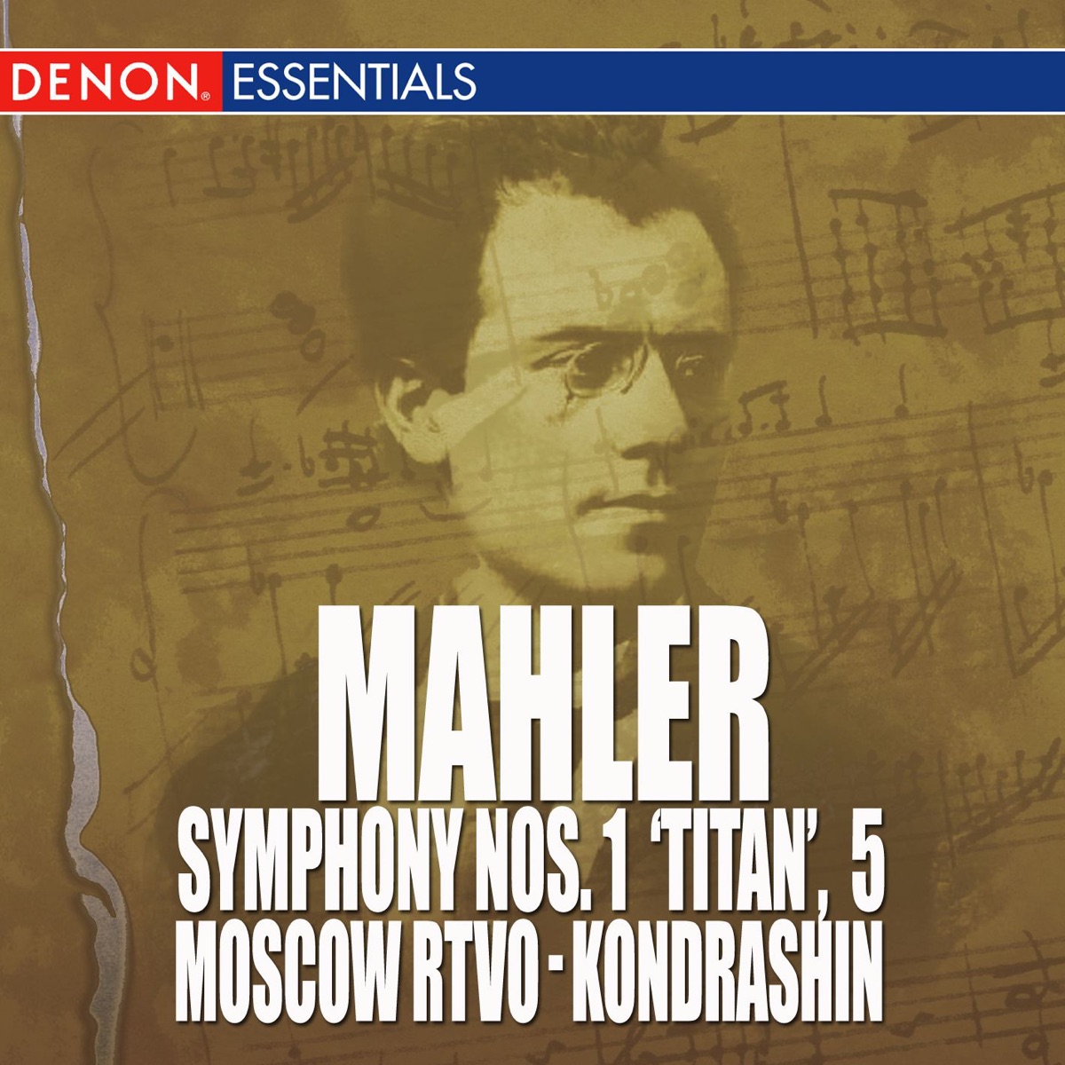 Mahler: Symphony Nos. 1 'Titan' & 5 by Kirill Kondrashin & Moscow RTV Large Symphony Orchestra album cover