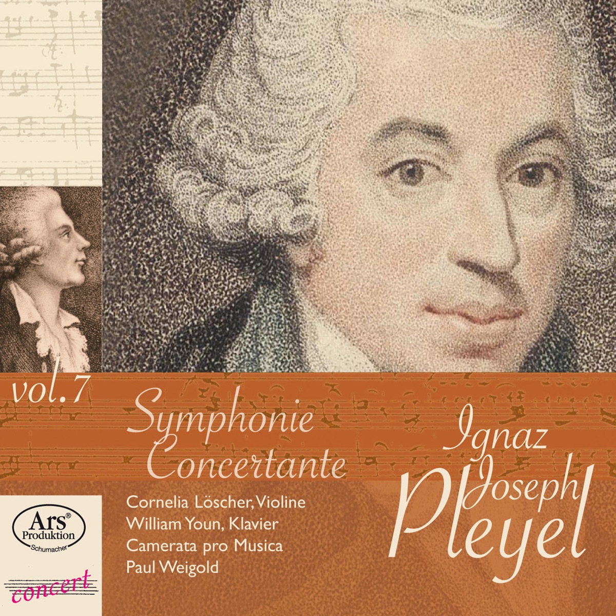 Pleyel: Symphonie Concertante by Camerata Pro Musica Chamber Orchestra, William Youn, Cornelia Loscher & Paul Weigold album cover