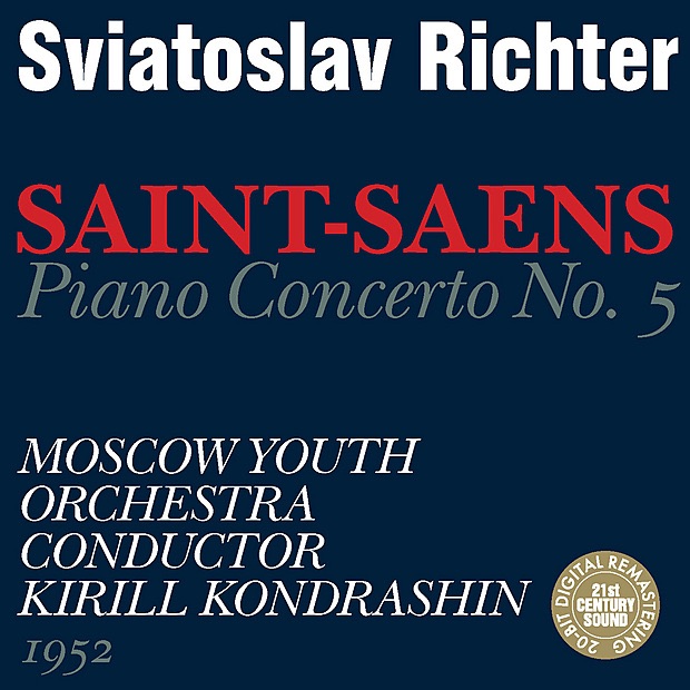 Saint-Saëns: Piano Concerto No. 5 by Sviatoslav Richter, Kirill Kondrashin & Moscow Youth Orchestra album cover