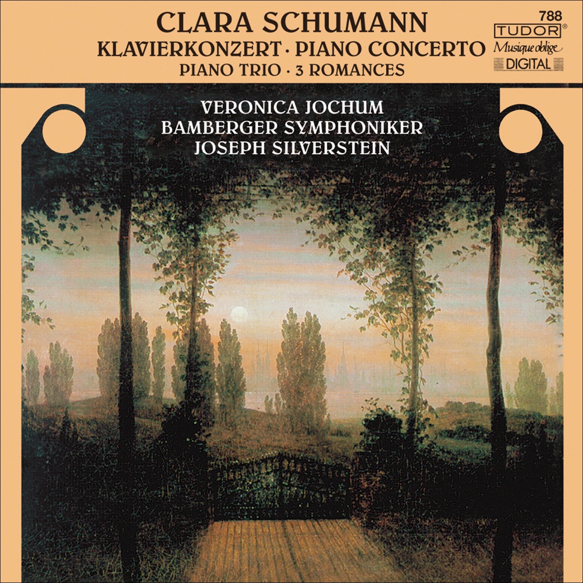 C. Schumann: Piano Concerto, Op. 7, Piano Trio, Op. 17 & 3 Romanzen by Joseph Silverstein, Bamberg Symphony Orchestra, Veronica Jochum & Colin Carr album cover