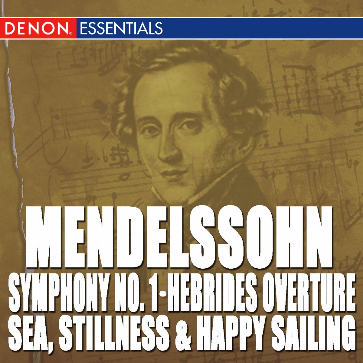 Mendelssohn: Symphony No. 1, The Hebrides Overture & Sea, Stillness and Happy Sailing by Moscow RTV Symphony Orchestra & Maxim Shostakovich album cover