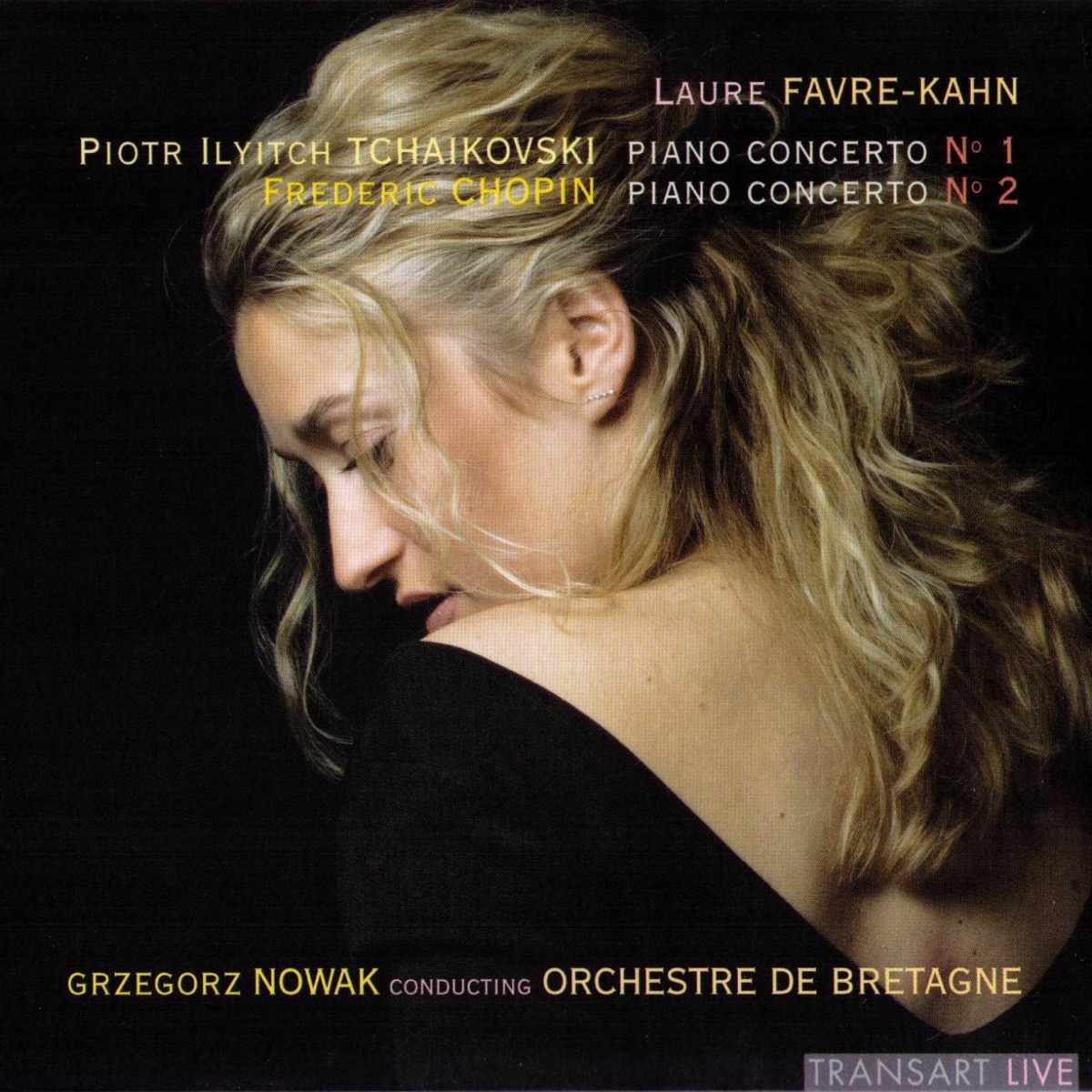 Tchaïkovski : Piano Concerto No. 1 - Chopin : Piano Concerto No. 2 by Laure Favre-Kahn, Grzegorz Nowak & Orchestre National de Bretagne album cover