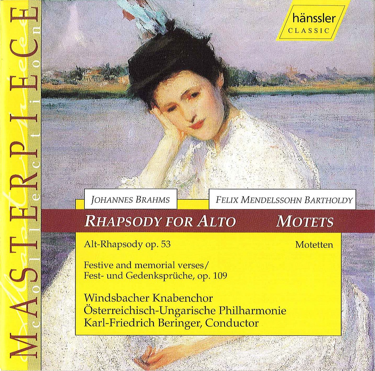 Brahms: Alto Rhapsody, Op. 53 - Festive and Memorial Verses, Op. 109 - Mendelssohn: Motets by Lioba Braun, Windsbacher Boys Choir, Karl-Friedrich Beringer & Austrian-Hungarian Philharmonic album cover