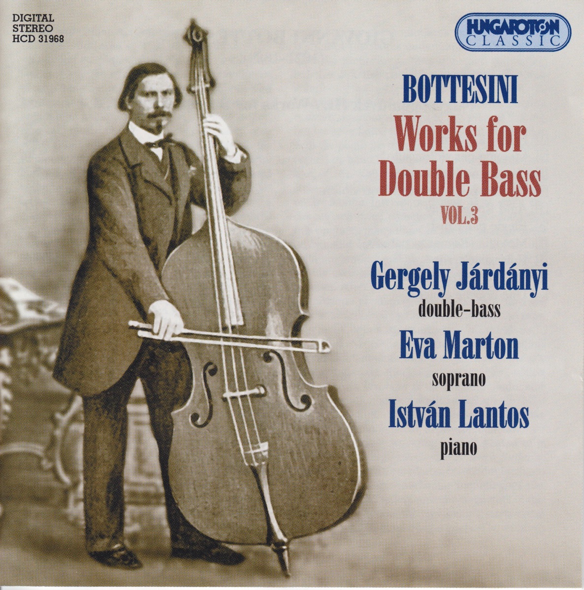Works for Double Bass, Vol.3 by Gergely Járdányi, Eva Marton & István Lantos album cover