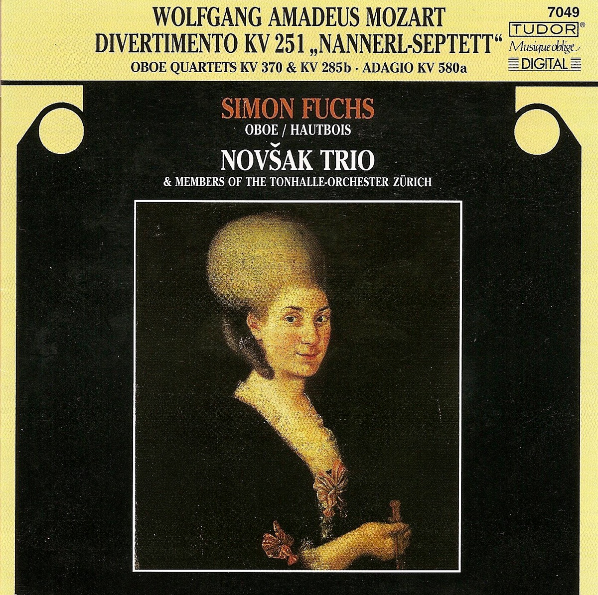 Mozart: Divertimento No. 11, Oboe Quartet, K. 370, Flute Quartet No. 3 & Adagio In C Major by Simon Fuchs & Novsak Trio album cover