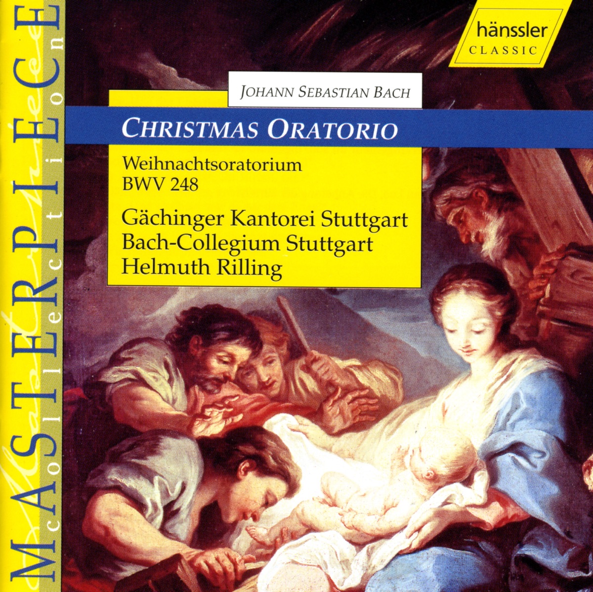 Bach, J.S.: Christmas Oratorio, Bwv 248 by Peter Schreier, Wolfgang Schone, Arleen Auger, Julia Hamari, Gächinger Kantorei Stuttgart, Helmuth Rilling & Stuttgart Bach Collegium album cover
