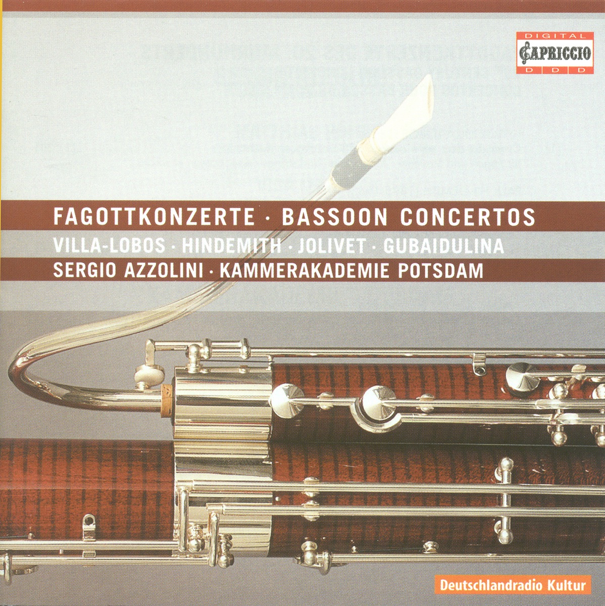 Villa-Lobos, Hindemith, Jolivet & Gubaidulina: Bassoon Concertos by Maurice Bourgue, Sergio Azzolini & Kammerakademie Potsdam album cover