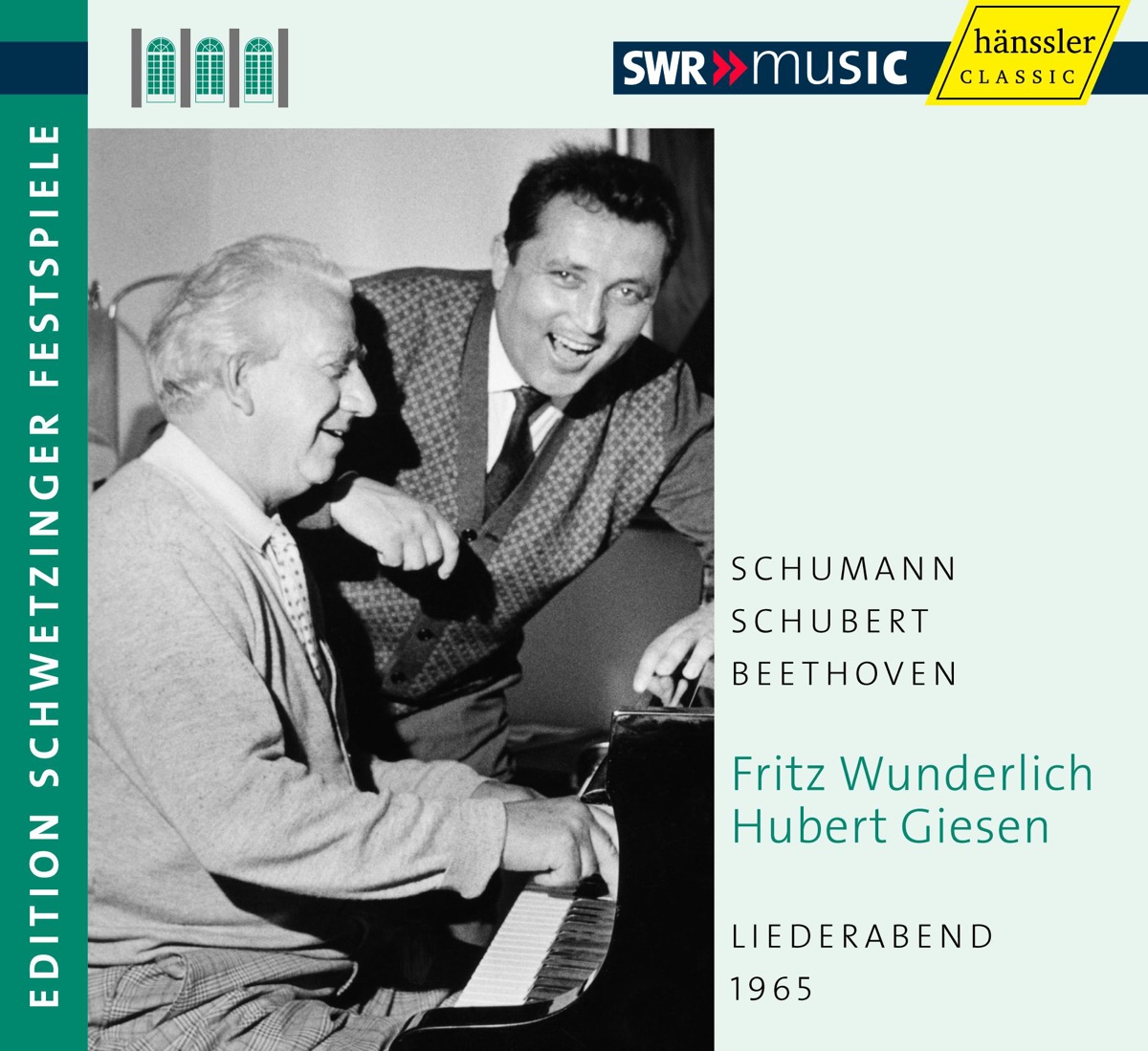 Vocal Recital: Wunderlich, Fritz - Schumann, R. - Schubert, F. - Beethoven, L. Van (Schwetzinger Festspiele Edition, 1965) by Hubert Giesen & Fritz Wunderlich album cover