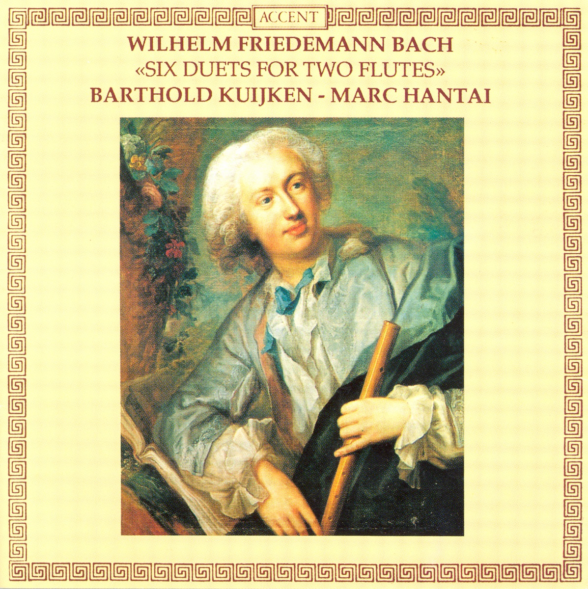 Bach, W.F.: Duets Nos. 1-6 for 2 Flutes by Barthold Kuijken & Marc Hantaï album cover