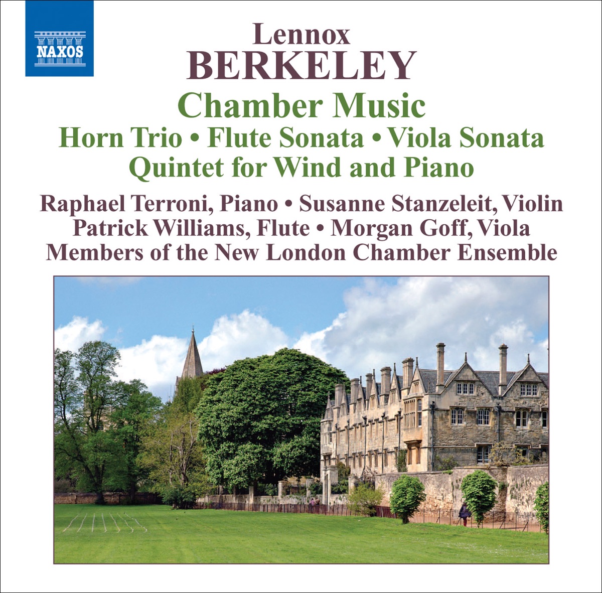 Berkeley: Chamber Music by Stephen Stirling, Raphael Terroni, Susanne Stanzeleit, Patrick Williams, Morgan Goff & New London Chamber Ensemble, members album cover