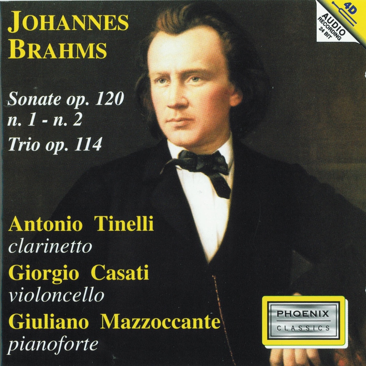 Brahms: Sonate Op. 120: No. 1, No. 2 / Trio Op. 114 by Antonio Tinelli, Giorgio Casati & Giuliano Mazzoccante album cover