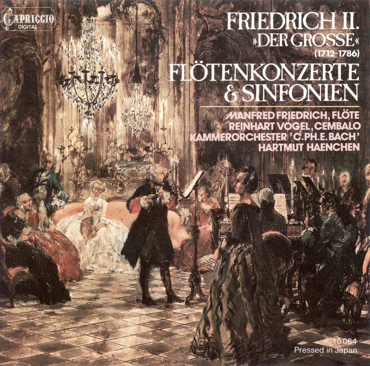Frederick Ii: Sinfonias - Flute Concertos by Hartmut Haenchen, Carl Philipp Emanuel Bach Chamber Orchestra & Manfred Friedrich album cover