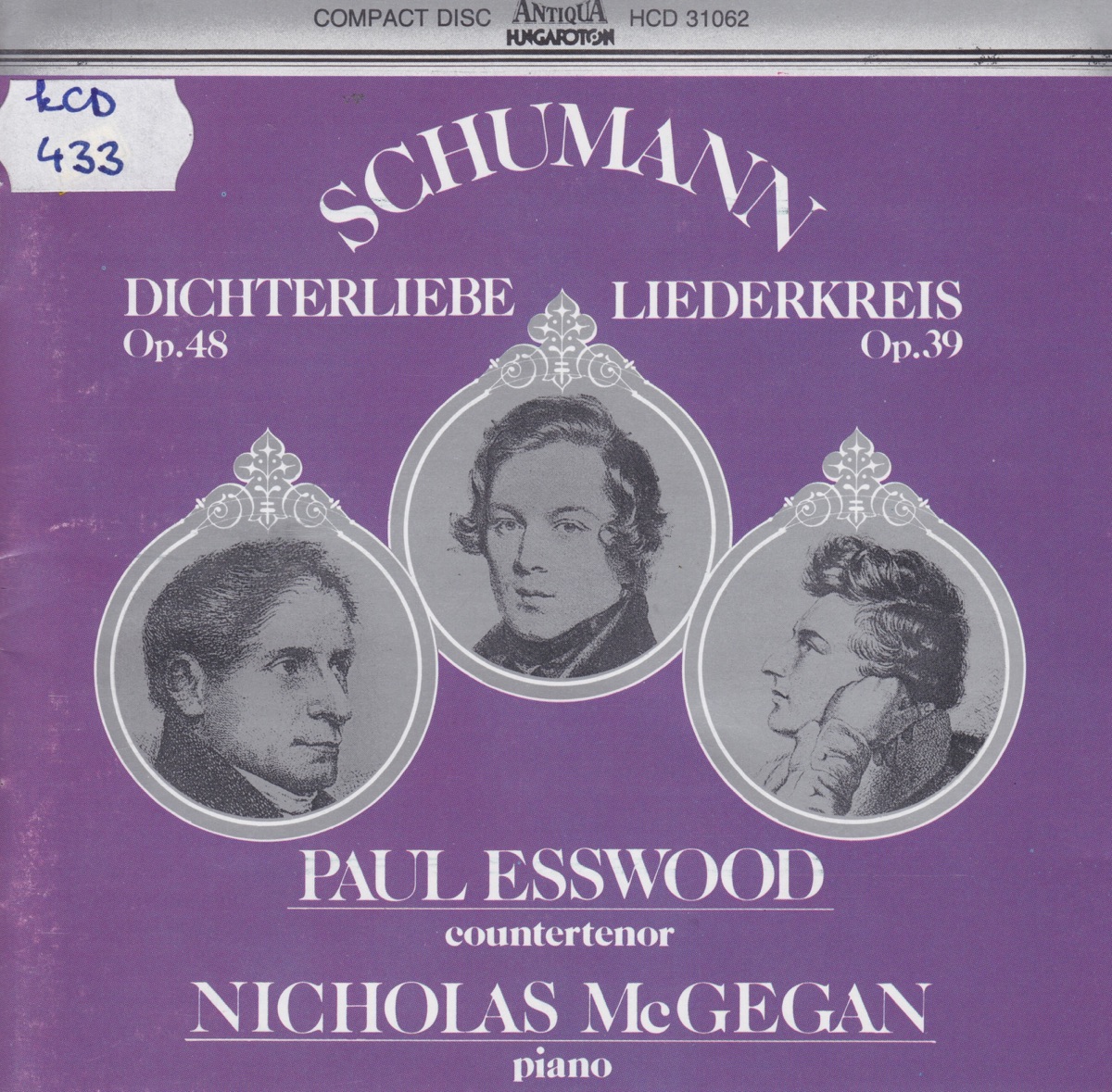 Dichterliebe Op.48, Liederkreis Op.39 by Paul Esswood & Nicolas McGegan album cover