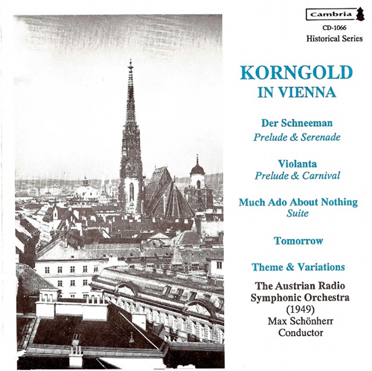 Korngold in Vienna by Austrian Radio Symphony Orchestra & Max Schonherr album cover