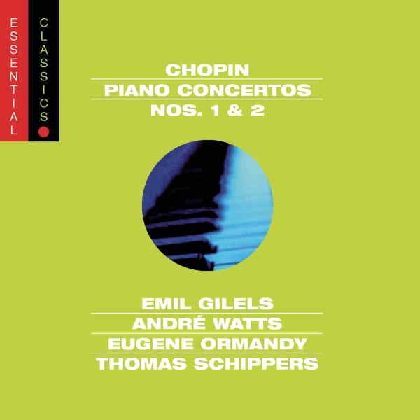 Chopin: Piano Concertos Nos. 1 & 2 by Emil Gilels & André Watts album cover