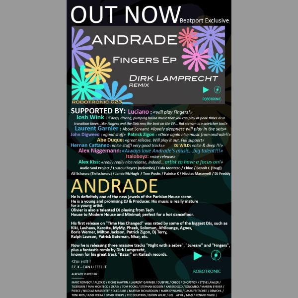 Fingers EP by Andrade album cover