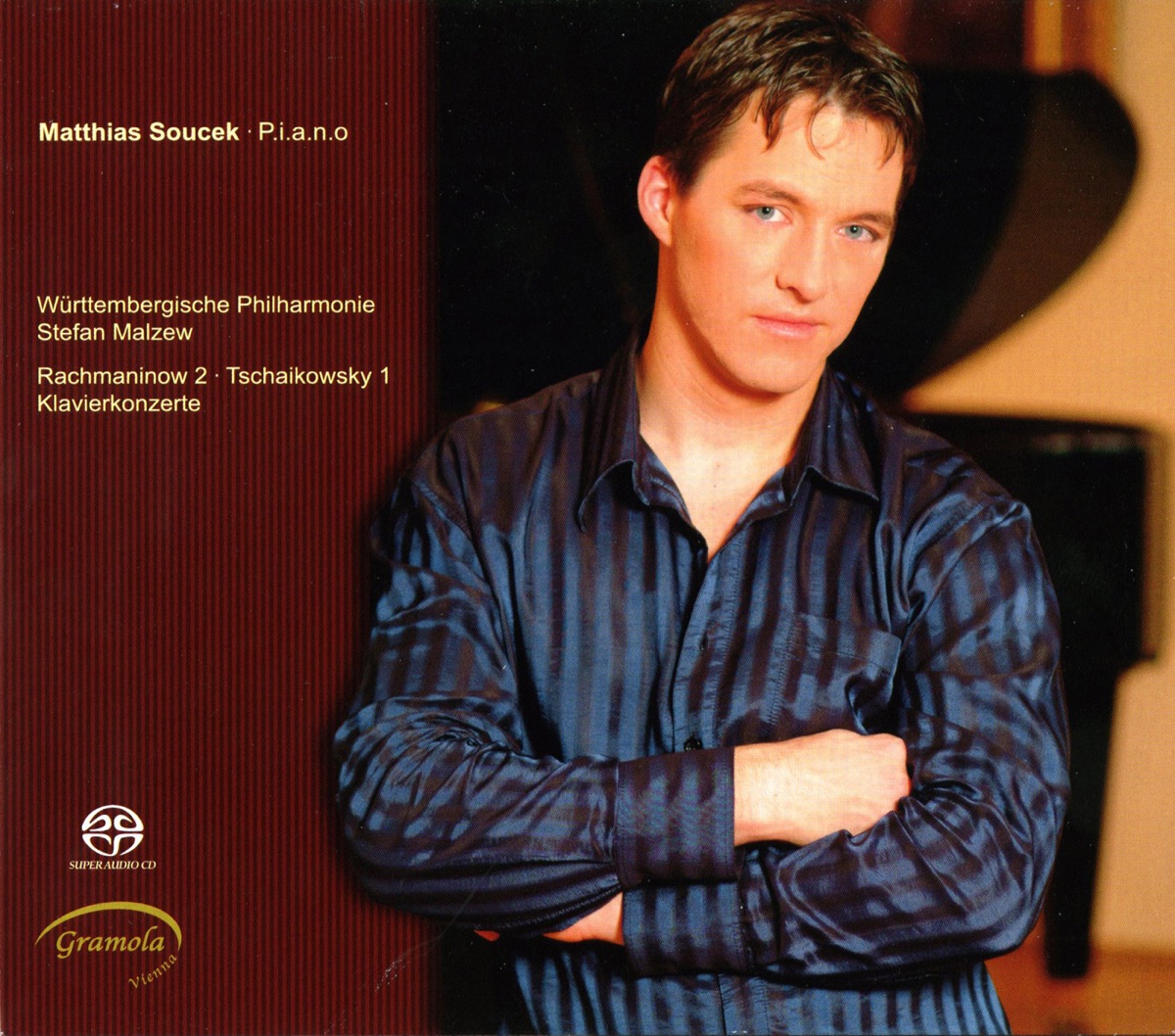 Rachmaninov: Piano Concerto No. 2 - Tchaikovsky: Piano Concerto No. 1 by Wurttemberg Philharmonic Orchestra, Stefan Malzew & Matthais Soucek album cover