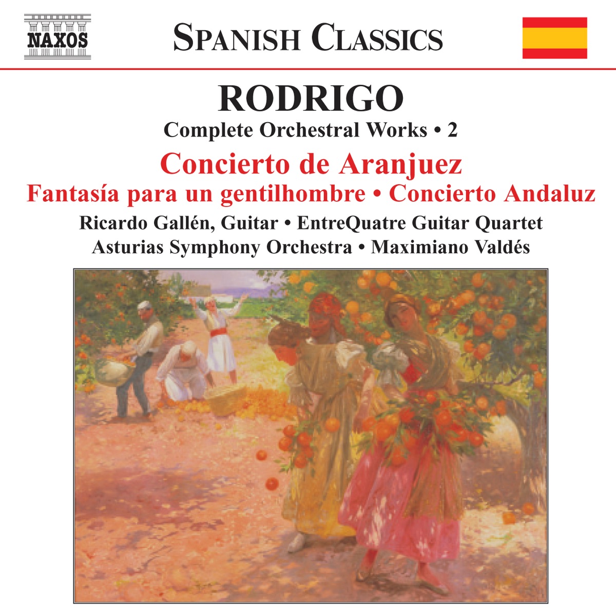 Rodrigo: Concierto De Aranjuez - Concierto Andaluz (Complete Orchestral Works, Vol. 2) by Ricardo Gallén, Maximiano Valdes & Asturias Symphony Orchestra album cover