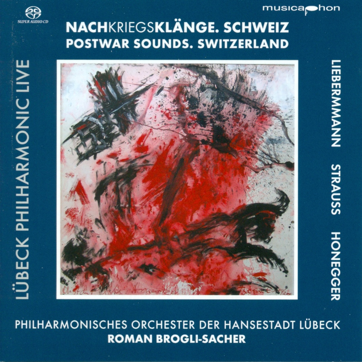 Honegger, A.: Symphony No. 3 - Liebermann, R.: Furioso - Strauss, R.: Metamorphosen (Lubeck Philharmonic Live, Vol. 1) by Lubeck Philharmonic Orchestra & Roman Brogli-Sacher album cover